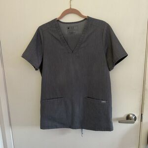 FIGS Charcoal V-Neck Scrub Top and Pants